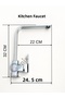 Kare Model Heavy Brass Body Luxury Kitchen Sink Faucet Shiny Chrome Color - 3
