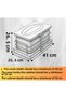 Cassone 16 Litre Short (Fits under Sink Cabinet) Gray Trash Can with Rail Inside the Cabinet - Lid Width 40 cm - 3