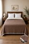 Double 100% Cotton Muslin Bedspread and Throw 240X260 cm Multi-Purpose Sofa Cover with Fringes