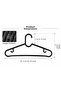 20 Pieces Black Clothes Hangers, Pants Hangers – Durable and Flexible Garment Hangers - 2