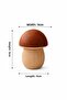 Mushroom Design Ear Swab Organizer and Bathroom Organizer |   Decorative Cotton Swab & Earbud Storage Container |   Gold, Bronze, Anthracite, Brown - 3