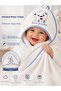 100% Cotton & Baby Bath Towel with Hood - Soft & Water Absorbent Teddy Bear Embroidered Towel - 3