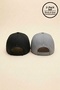Black - Gray Premium Quality Set of 2 Unisex Micro Fabric Hats - Adjustable Velcro Sports Cap Women's Men's Hat Couple Combination - 5