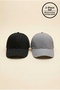 Black - Gray Premium Quality Set of 2 Unisex Micro Fabric Hats - Adjustable Velcro Sports Cap Women's Men's Hat Couple Combination - 2