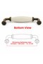 Porcelain Cream Antique Yellow Handle 128 mm 12.8 cm Furniture Drawer Cabinet Cupboard Door Handles Handle - 3