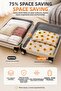 3-Piece Vacuum Storage Bag Set with Transparent Front Panel for Quilts, Blankets, Clothing Organization and Storage Bag - 4