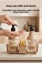 Set of 2 Glass Liquid Soap Dispensers |   Hand and Dish Soap Set |   Bathroom Organizer with Stand |   250 ml X 2 - 6