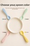 Baby Feeding Plate and Spoon Set Bpa-Free Food-Contact Safe Microwave Compatible Heat-Resistant Cream Color Plate, Colorful Spoon Option - 5