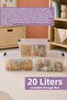 3-Piece Organizer with Locking Lid - Children's Item Organization Baby Room Toy Storage Box 20Lt Transparent - 2