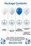 Winter Tale Snowflake Themed 20-Piece Balloon Set Macaron Blue White Silver Confetti Birthday Baby Shower Decoration - 4