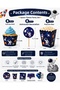 Galaxy Space Premium Party Treat Set |   Space-Themed Cupcake Mold, Astronaut Toothpick Ornament, and Corn Box – 24 Pieces - 8