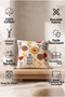 Yıldız Bohemian Punch Embroidered Throw Pillow Cover (Without Inner Filling) - 3