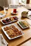 3 Piece Melamine Presentation Plate Set, Presentation Plate, Serving Plate - Patterned Unbreakable Serving Plate - White - 4