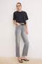 Gri Yüksek Bel Az Esnek Straight Düz Kesim Jeans TWOSS26JE00099 - 2