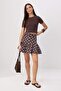 Brown Polka Dot Ruffle Skirt Twoss26Et00250 - 3