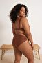 High Waist Bikini Bottom with Brown Sun Accessory Tbbss26Cr00008 - 4