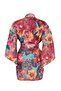 Floral Patterned Belted Mini Woven Beach Kimono&Kaftan Tbess23Km00024 - 6