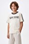 Navy Blue-Ecru 2-Piece Boys' Striped Knitted T-Shirt Tkdss26Ts00037 - 3