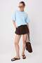 Light Blue Knitted T-Shirt Twoss23Ts00040