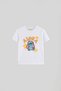 Beyaz Kız Çocuk Stitch Baskılı Örme T-Shirt TKDSS26TS00047 - 6