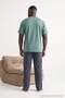 Big Size Green Regular Fit Slogan Printed 100% Cotton Knitted Pajamas Set Tmnaw27Ai00003 - 3