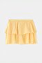 Light Yellow Girls Midi Plain Woven Shorts Skirt Tkdss26Et00015 - 10
