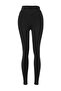 Siyah Soft Fırçalı Kumaş Cut Out Detaylı Örme Spor Tayt THMAW27TY00001 - 9