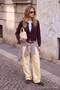 Wardrobe Essentials Kahverengi Bebe Mavi Triko Bluz- Hırka Takım TWOAW27HI00067 - 2