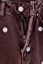 Çok Renkli Bordo Puantiye Desenli Yüksek Bel Barrel Jeans TWOAW27JE00126 - 6