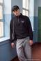 Black Oversize/Relaxed Fit Embroidered Zipper Collar Sweatshirt Tmnaw27Sw00005 - 4
