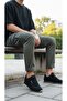 Men's Black Crepe Lace-Up Daily Comfortable Casual Comfortable Lightweight Soft Non-Slip Comfortable Sole Mesh Sneaker Sports Shoes Suitable for Daily Use - 2