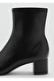 Round Toe Block Heel Boots - 4