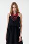 Women's Strappy Pocketed Slit Linen Dress - 4