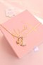 Xuping Necklace Women's Gold Color L Letter and Heart Zircon Stone Steel Necklace - 4