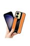 Vivo Y16 Compatible Case Premium Leather Case Orange - 3