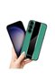 Samsung Galaxy S24 Fe Compatible Case Zebana Premium Leather Case Green - 3