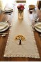 100% Handmade Embroidered Vintage Laced Natural Linen Fabric Tree Themed 30X90 cm Runner