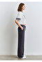 Beli Lace-Up Striped Navy Blue Trousers 1011024-89853 - 5