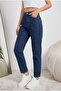 Women's High Waist Mom Jeans Pants 100% Cotton No Stretch - 4