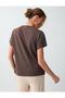 Acı Kahve Off-Shoulder V-Neck T-Shirt - 4