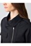 Black Straight Cut Long Sleeve Knitted Jacket with Pocket Detail - 5