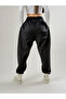 Elastic Cuffed Pleated Black Jogger Women's Trousers Coc2081 - 6