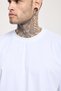 Men's 100% Cotton White Oversize Relaxed Fit T-Shirt - 2