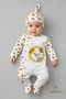 Aunt's Honey Written Newborn Baby Romper Hat Set Bee Pattern 100% Cotton Snap Fastener Baby Romper - 4