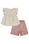 Collar with Floral Embroidery 6-18 Months Set - Beige - 4