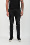 Men's Ripped Detailed Jean Trousers Black Narrow Leg - 8