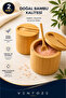 2-Piece Wooden Spoon Spice Container – Minimal Salt, Sugar, Coffee Storage Container with Bamboo Lid - 4