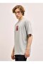 Men's Grey Oversize Bold Graphic abstract Print Crew Neck T-shirt for Effortless Style and Comfort - 3