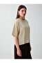 Mink Relaxed Fit Short Sleeve Round Neck Woven Blouse - 3