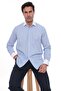 Classic Long Sleeve Pocketless Collar Cuff White Gift Boxed Men's Shirt Fs-004328 - Light Blue White